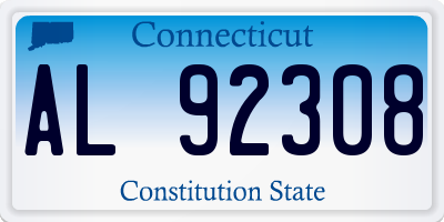 CT license plate AL92308