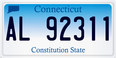 CT license plate AL92311