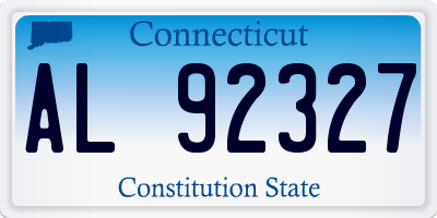 CT license plate AL92327