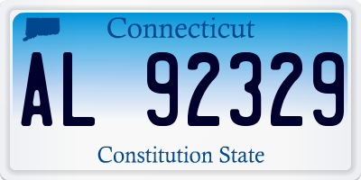 CT license plate AL92329