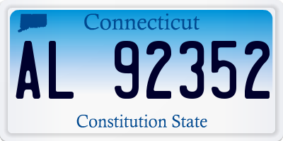 CT license plate AL92352