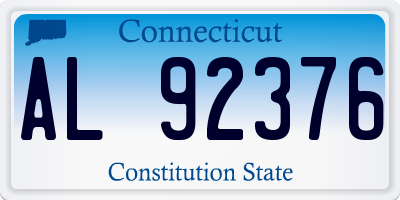 CT license plate AL92376