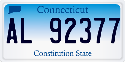CT license plate AL92377