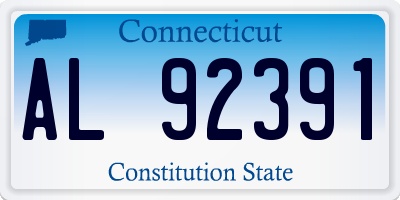 CT license plate AL92391