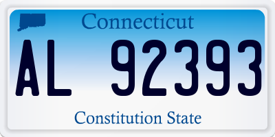 CT license plate AL92393
