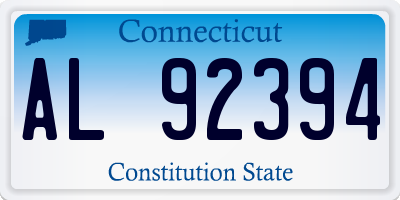 CT license plate AL92394