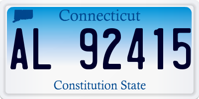 CT license plate AL92415