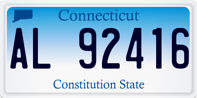 CT license plate AL92416