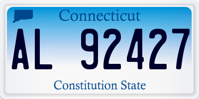 CT license plate AL92427