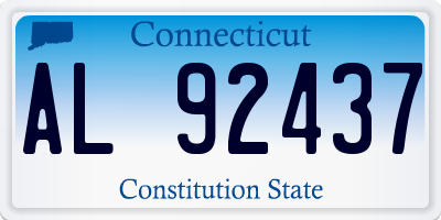 CT license plate AL92437
