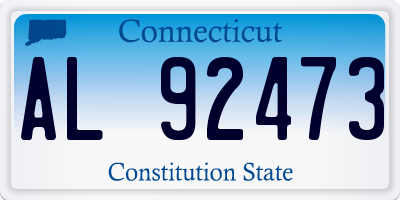 CT license plate AL92473