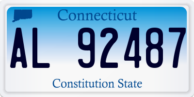 CT license plate AL92487