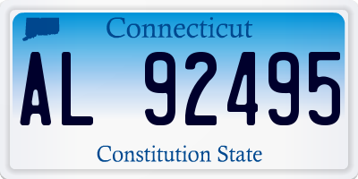 CT license plate AL92495