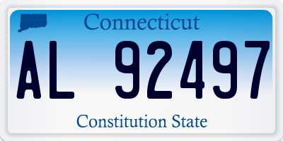 CT license plate AL92497