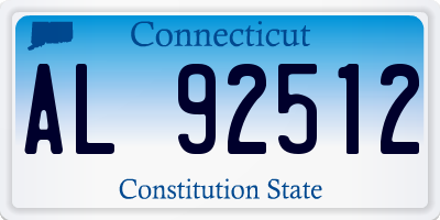 CT license plate AL92512