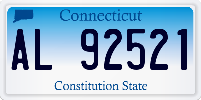 CT license plate AL92521