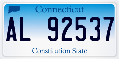 CT license plate AL92537
