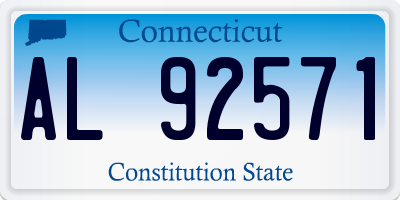 CT license plate AL92571