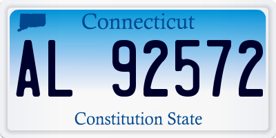 CT license plate AL92572