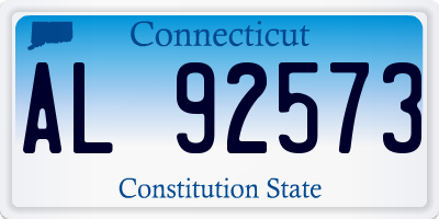 CT license plate AL92573