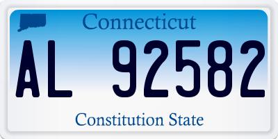 CT license plate AL92582