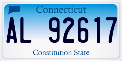CT license plate AL92617