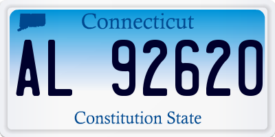 CT license plate AL92620
