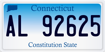 CT license plate AL92625
