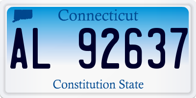CT license plate AL92637