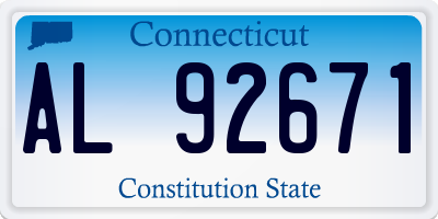 CT license plate AL92671