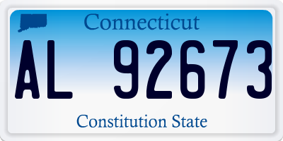 CT license plate AL92673