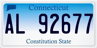 CT license plate AL92677