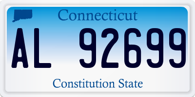 CT license plate AL92699