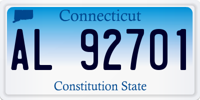 CT license plate AL92701