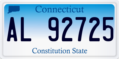 CT license plate AL92725