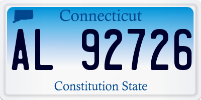 CT license plate AL92726