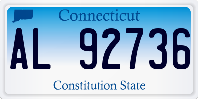 CT license plate AL92736