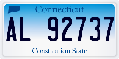CT license plate AL92737