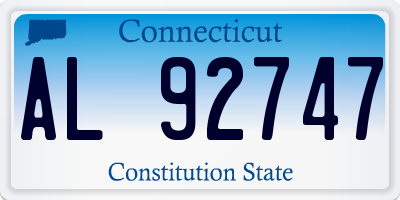 CT license plate AL92747