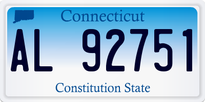CT license plate AL92751