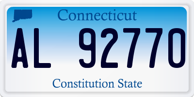 CT license plate AL92770