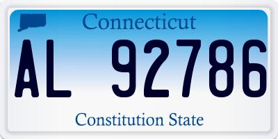 CT license plate AL92786