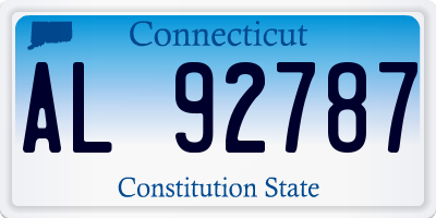 CT license plate AL92787
