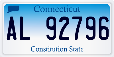 CT license plate AL92796