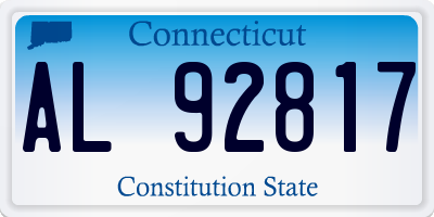 CT license plate AL92817