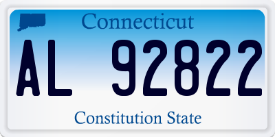 CT license plate AL92822
