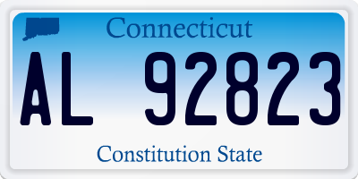 CT license plate AL92823