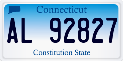 CT license plate AL92827
