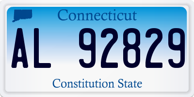 CT license plate AL92829