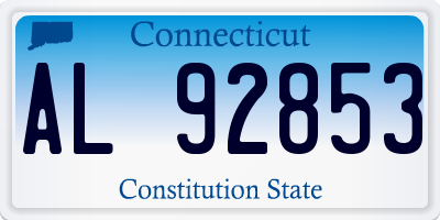CT license plate AL92853